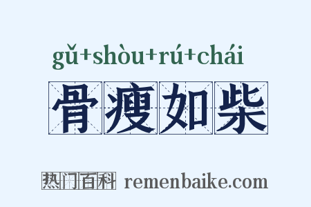 骨瘦如柴是什么意思的图片